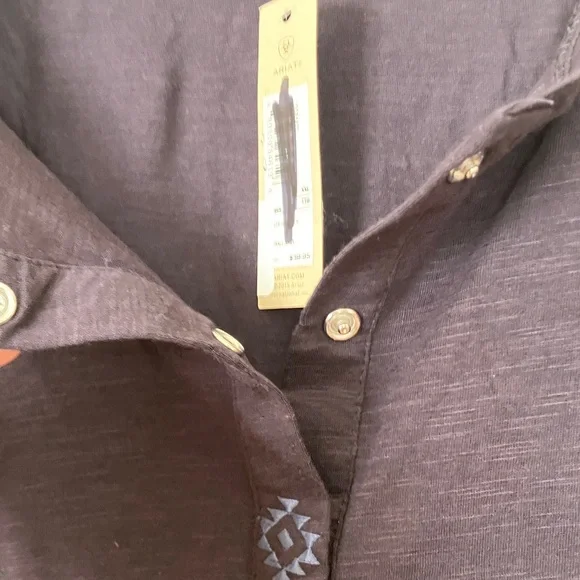 NWT Ariat Navy Maize Henley Top, XXL - Picture 4 of 6